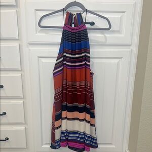 Everly Multicolored Halter Mini Sundress Casual